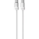 Nettech NT-DC47 60 W Plastik 100 cm Beyaz Type-C to Type-C Şarj ve Data Kablosu