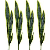 nettenevime Yapay Çiçek Sansevieria Yeşil Kılıç Çiçeği 4 Adet 65cm Salon Çiçeği Yapay Bitki
