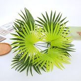 Nettenevime Yapay Çiçek Yelpaze Palmiye 8 Yapraklı Demet 50*40cm Salon Çiçeği Yapay Bitki Yeşil
