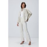Network Ekru Simli Denim Pantolon