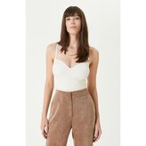 Network Off-White Knit Tank Top - Ekru - L