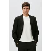 Network Slim Fit Siyah Mono Yaka Gofreli Örme Ceket