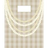 Neutral Palaka & Draped Pīkake Lei Lined Notebook