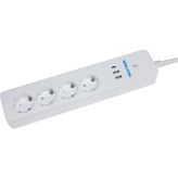 Neutron Akıllı Wi-Fi Destekli 4'lü Akım Korumalı Priz 2 USB Uzatma Kablosu