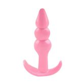 Nevamel® Backpart 3 Boğumlu Silikon Anal Tıkaç - Pembe