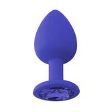 Nevamel® Backpart Taşlı Silikon Anal Tıkaç - Mavi