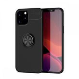 Nevarium Dtech Apple iPhone 12 Pro Max Uyumlu Kılıf Yüzüklü Silikon Range Siyah