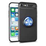 Nevarium Dtech Apple iPhone 8 Uyumlu Kılıf Yüzüklü Silikon Range Siyah-Mavi