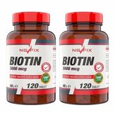 Nevfix Biotin 5000 mcg 2x120 Tablet
