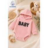nevrankids Welsoft Bebek Kapüşonlu Polar Body - Pembe