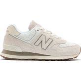 New Balance 574 Leather Unisex Sneaker Hakiki Deri Günlük Spor Ayakkabı Krem