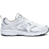 New Balance Spor Ayakkabı Beyaz Gümüş Bağcıklı Nefes Alabilir Yapı ile Koşu ve Yürüyüş İçin İdeal