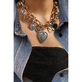 New Obsessions Gold Charm Madalyon Kolye