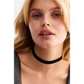 New Obsessions Siyah Kadife Choker Tasma Kolye