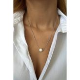 New Obsessions Tek İnci Kolye Gümüş Rengi