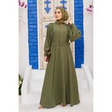 Neways 6583-KREP Elbise Haki - 38