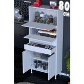 Nexa 80 cm 2 Çekmece 4 Kapaklı Çok Amaçlı Mutfak, Bakliyat ve Kahve Köşesi Banyo Dolabı 80x181x32 cm
