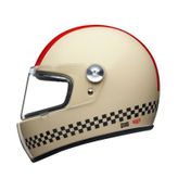 Nexx X.G100R Finish Line Full Face Beyaz Kırmızı Motosiklet Kaskı