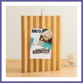 Nida Bambu Kesme Tahtası 26X36X1.2 cm Metal Kulplu Nıda