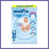 Nida Bebek Bezi Fırsat Paketi 3 Beden 4-9 kg 68 Adet Nıda - 3 Beden (4 - 9 kg)