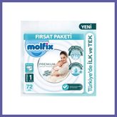 Nida Premium Bebek Bezi Fırsat Paketi 1 Beden 2-5 kg 72 Adet Nıda