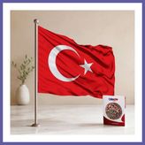 Nida Türk Bayrağı 70X105 cm Alpaka Kumaş Nıda
