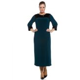 Nidya Moda 4056Y Yeşil Kadın Elbise