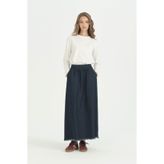 Nihan A-Line Denim Etek - İndigo