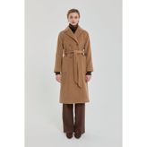 Nihan Kuşaklı Kruvaze Kaban Camel