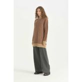 Nihan Vintage Triko Tunik - Bej