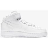 Nike Air Force 1 07 Mid Leather Sneaker Hakiki Deri Yüksek Bilek Günlük Beyaz Unisex Spor Ayakkabı