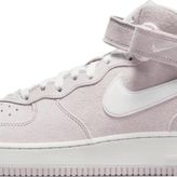 Nike Air Force 1 07 Mid QS Leather Sneaker Hakiki Deri Yüksek Bilek Günlük Beyaz Pembe Unisex Spor Ayakkabı