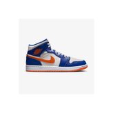 Nike Air Jordan 1 Mid Knicks, Mavi Beyaz, 46 Beden, Basketbol Ayakkabısı