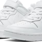 Nike Court Borough Low 2 Leather Sneaker Hakiki Deri Lastik İpli Bantlı Beyaz Unisex Spor Ayakkabı
