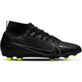 Nike DJ5959-001 Jr. Mercurial Superfly 9 Club Fg/Mg Siyah Genç Çoklu Çim Zemin Kramponu