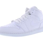 Nike Erkek Air Jordan 1 Mid Basketbol Ayakkabısı, Beyaz/Beyaz/Beyaz, 11.5