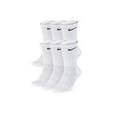 Nike Everyday SX7666-100 Soket Çorap 6'lı Beyaz Pamuklu Baskılı Konforlu Tasarım