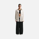 Nike Kadın Bej Sportswear Oversize Saten Uzun Kollu Gömlek Üst | IM0575-072