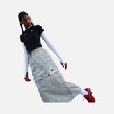 Nike Kadın Shox Zip-Off Çift Fonksiyonlu Uzun ve Kısa Spor Etek | IH0261-097 - Gri - XS