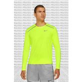 Nike Men's Long Sleeve Dry Miler Running Shirt Uzun Kollu Erkek Koşu Üstü Tişörtü Sarı
