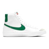 Nike Nike Blazer Mid '77 (GS) Basketbol Ayakkabıları Çocuk ve Genç, Beyaz Çam Yeşili Çam Yeşili Siyah, 40 EU