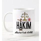 Nil Hediye Hakim Temalı Beyaz Kupa