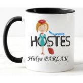 Nil Hediye Hostes Temalı Kupa - Beyaz