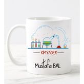 Nil Hediye Kimyager Temalı Beyaz Kupa