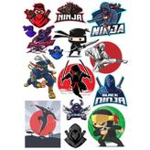 Ninja Sticker Set-1 13 Parça Telefon, Tablet, Defter, Laptop Sticker