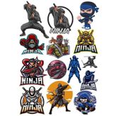 Ninja Sticker Set 5 15 Parça Telefon, Tablet, Defter, Laptop Sticker