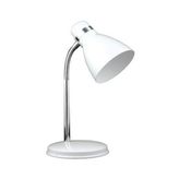 Nisa Luce Modern Krom Spiralli Beyaz Masa Lambası