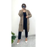 NİSUM MODA Cepli Kalın Örgü Hırka