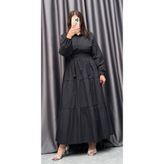 NİSUM MODA Gömlek Yaka Uzun Elbise