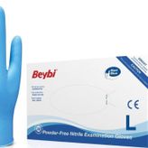 Nitril Muayene Eldiveni Pudrasız Large Mavi (100 Lü Paket)